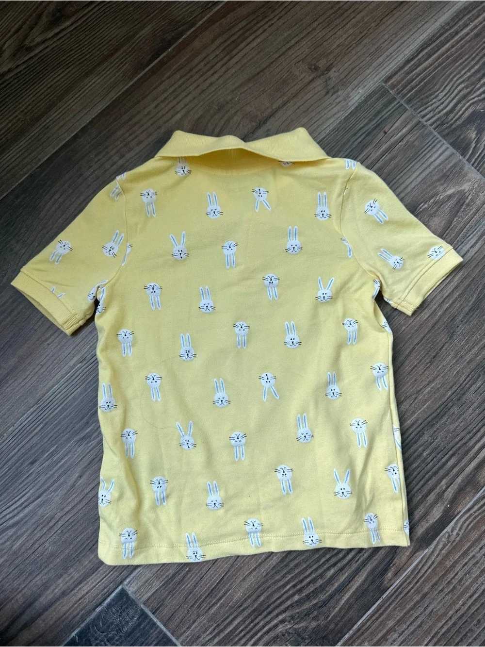 Old Navy Yellow Polo with White Bunny Motif